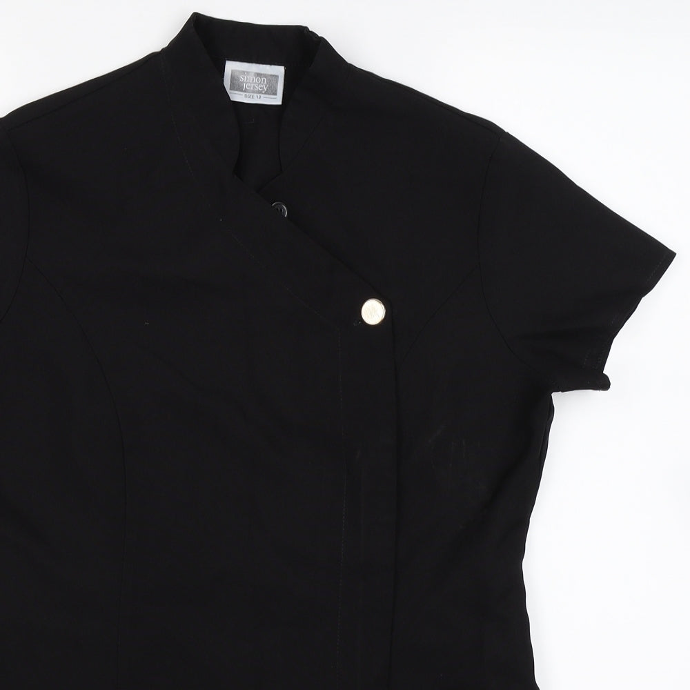 Simon Jersey Womens Black   Jacket Blazer Size 12