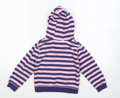 Preloved Nickelodeon Girls Multicoloured Striped  Pullover Hoodie Size S  - Dora The Explorer - Back