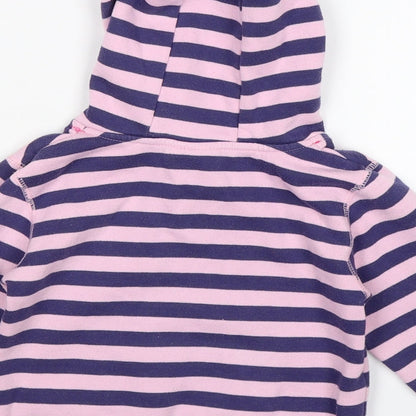 Preloved Nickelodeon Girls Multicoloured Striped  Pullover Hoodie Size S  - Dora The Explorer - Label