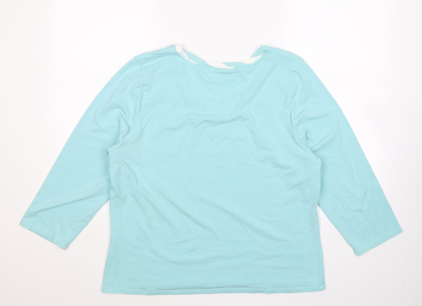 Artigiano Womens Blue   Basic T-Shirt Size 22