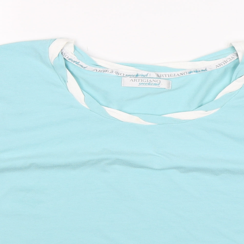 Artigiano Womens Blue   Basic T-Shirt Size 22