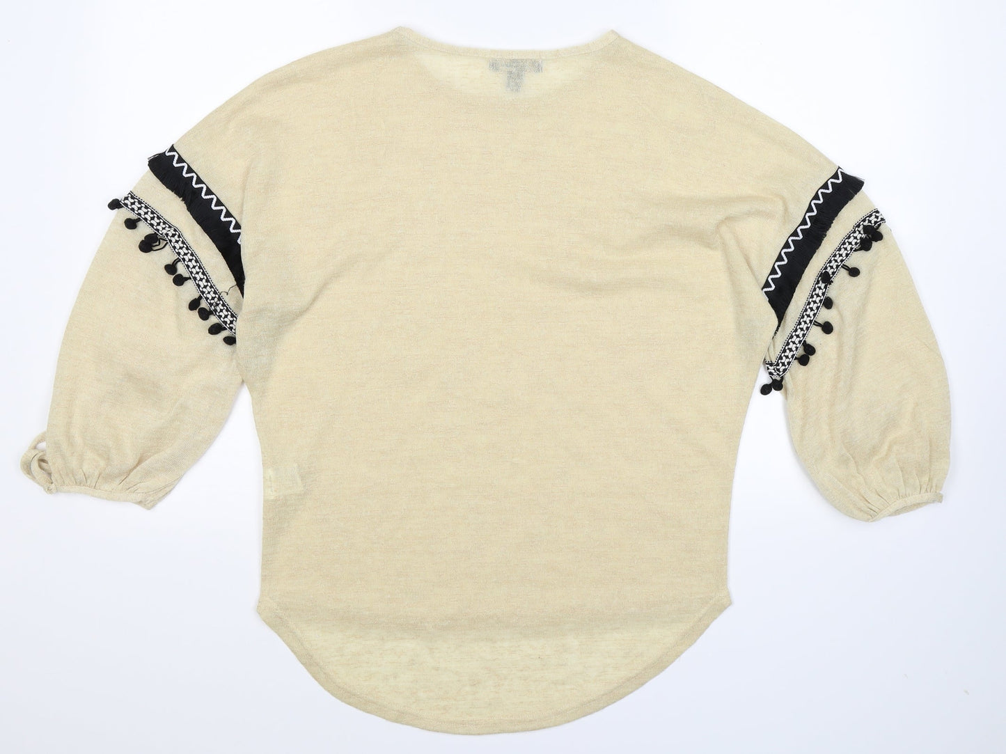 QED London Womens Beige  Knit Pullover Jumper Size S