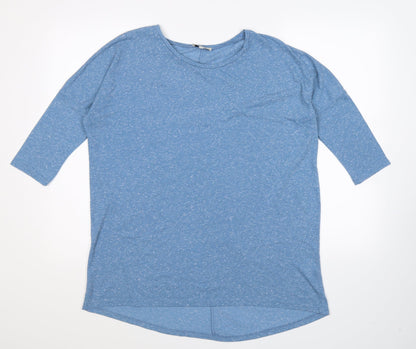 Preloved Papaya Womens Blue   Basic T-Shirt Size 12 - Front