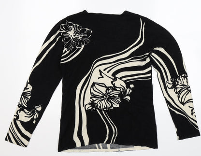 Preloved Frank Saul Womens Black  Knit Pullover Jumper Size S - Back