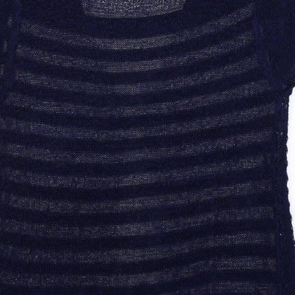 Preloved Just Elegance Womens Blue Striped Knit Pullover Jumper Size M - Label