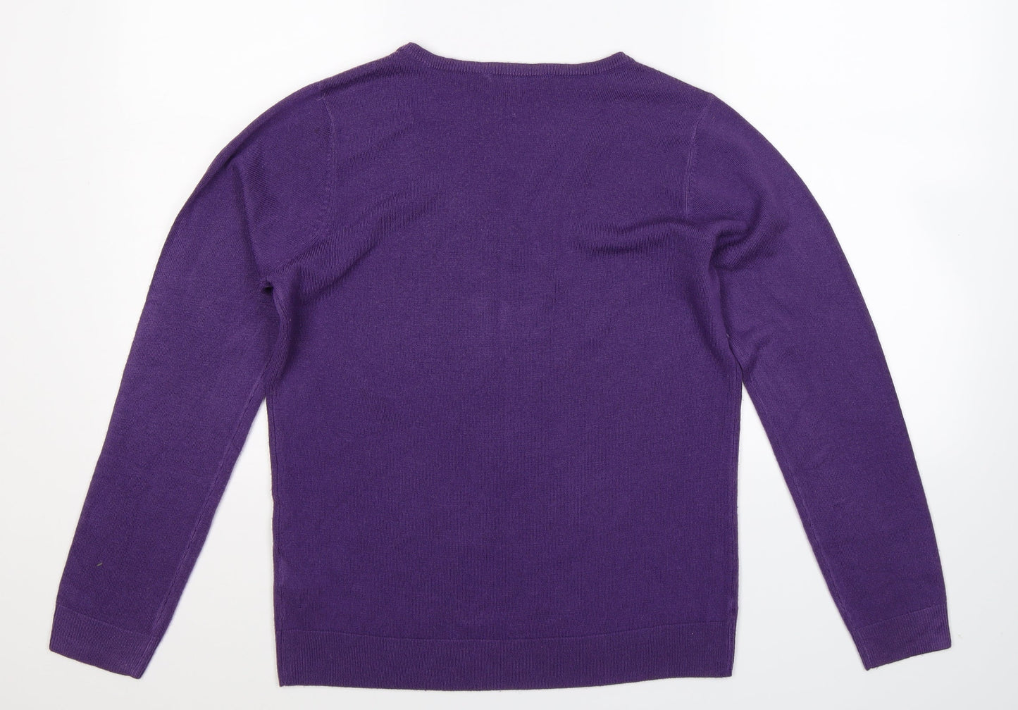 Bonmarché Womens Purple  Knit Pullover Jumper Size 14