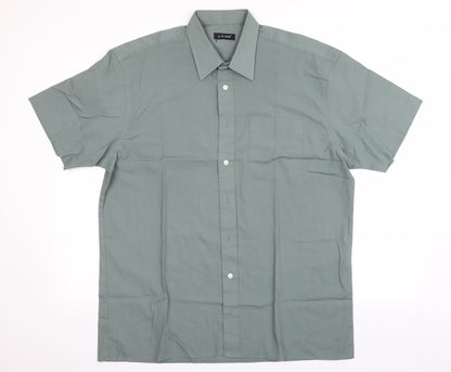 Preloved Living Mens Green    Button-Up Size L - Front