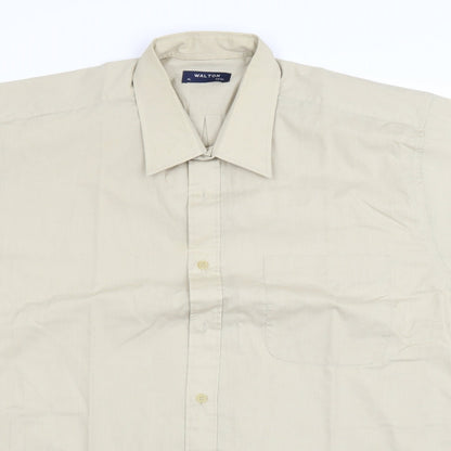 Preloved Walton Mens Beige    Button-Up Size XL - Detail
