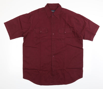 Preloved St.George's  Mens Red    Button-Up Size L - Front