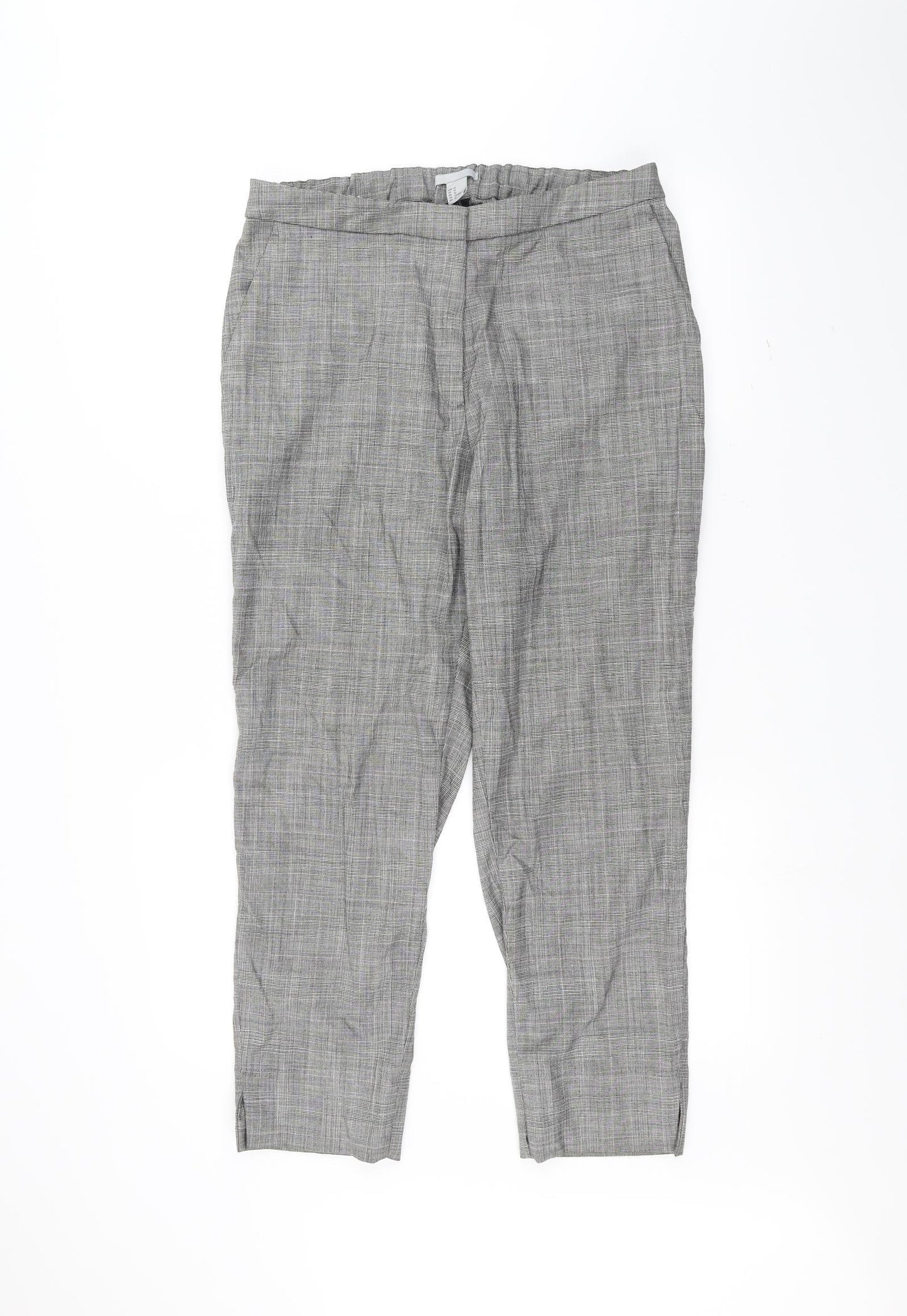 H&M Womens White   Trousers  Size 14 L24 in