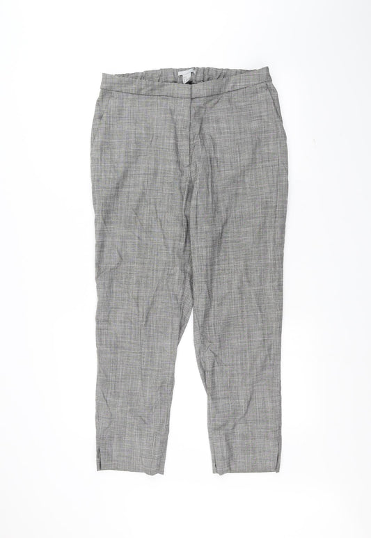 H&M Womens White   Trousers  Size 14 L24 in