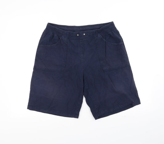 Miller Womens Blue   Sweat Shorts Size 14