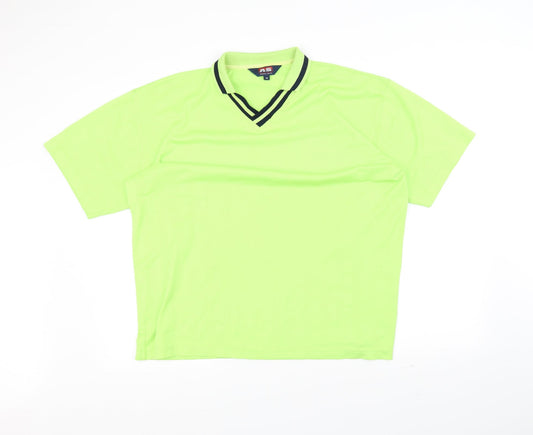 Athletic Sports Mens Yellow    Polo Size M