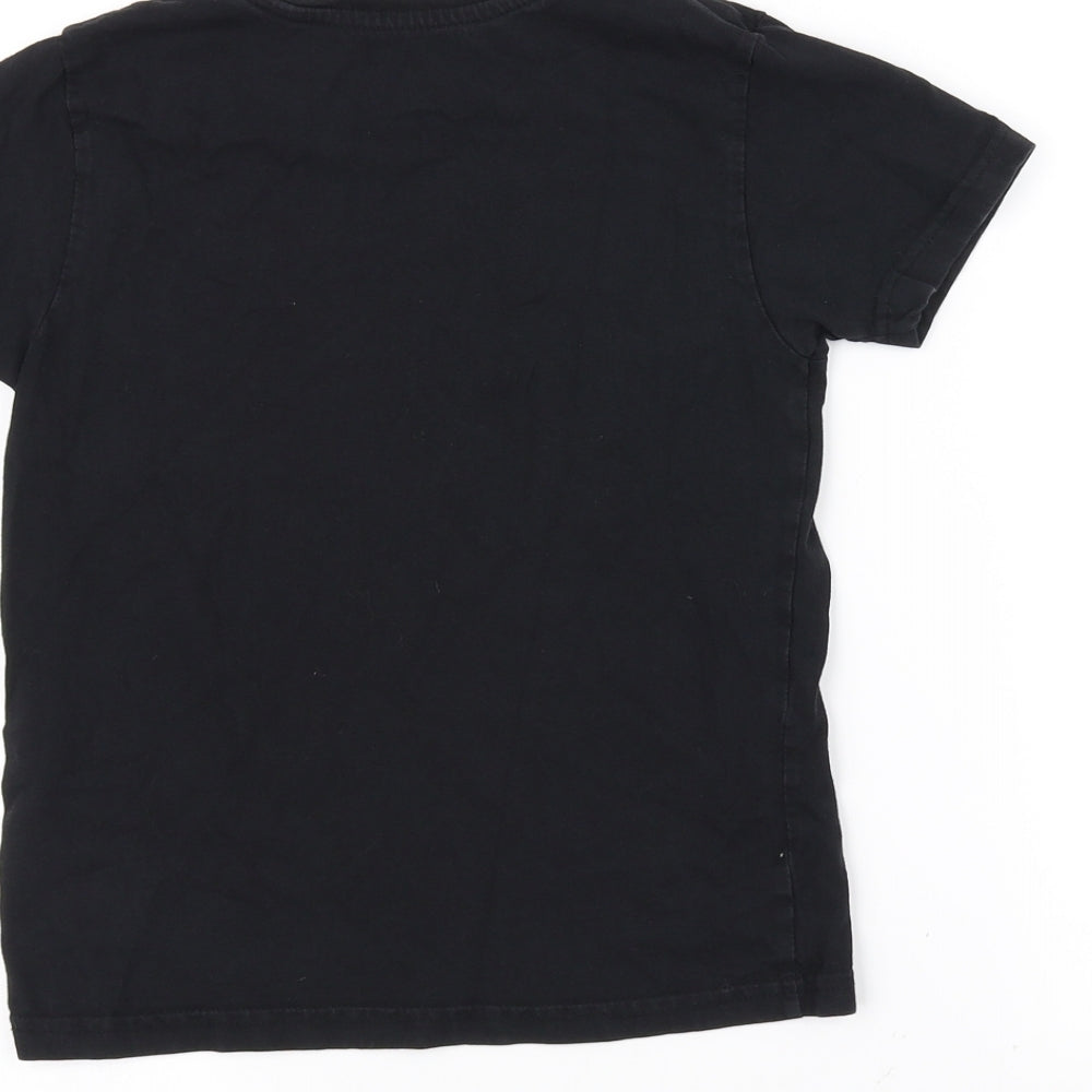 Primark Girls Black   Basic T-Shirt Size 7-8 Years