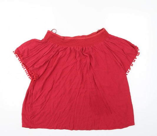 Peacocks Womens Red   Basic Blouse Size 16