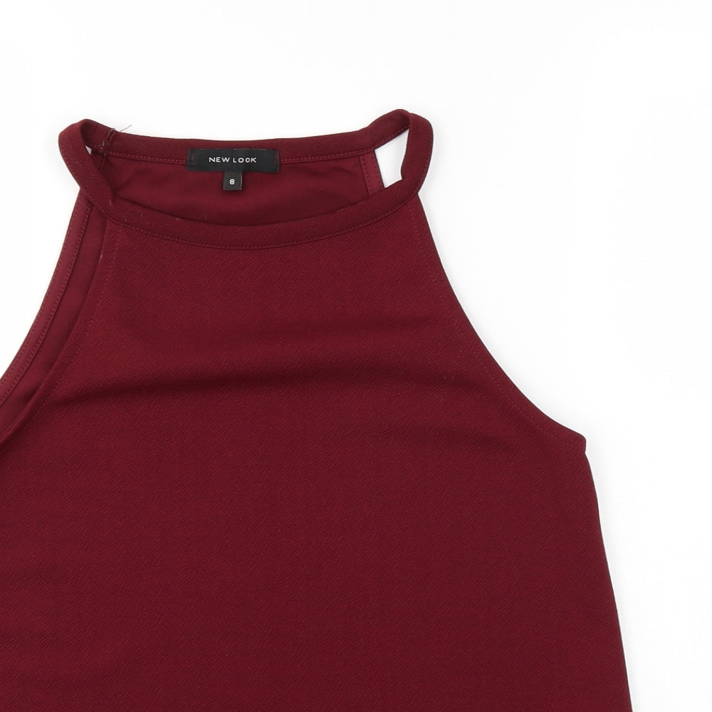 New Look Womens Red   Basic Tank Size 8