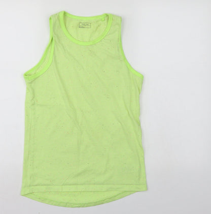 Preloved Next 82 Girls Green   Basic T-Shirt Size 12 Years - Front
