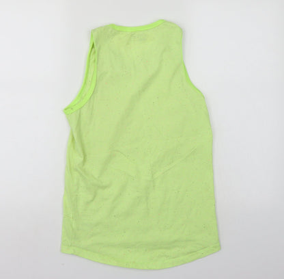 Preloved Next 82 Girls Green   Basic T-Shirt Size 12 Years - Back