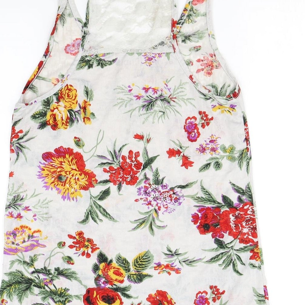 Preworn Womens Grey Floral  Basic Tank Size S