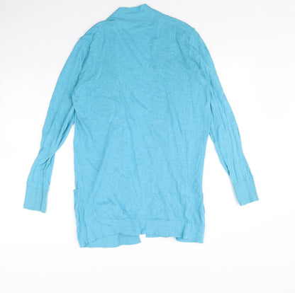 Preloved F&F Womens Blue   Cardigan Jumper Size 10 - Back