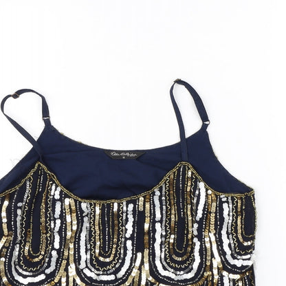 Preloved Miss Selfridge Womens Blue   Basic Tank Size 10 - Detail