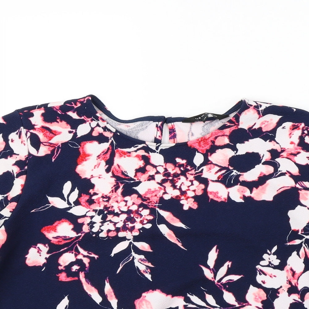 New Look Womens Blue Floral  Camisole Blouse Size 10