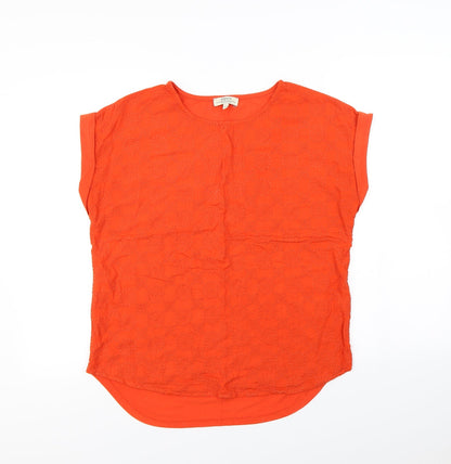 Preloved Papaya Womens Orange   Basic T-Shirt Size 12 - Front