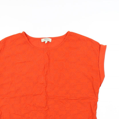 Preloved Papaya Womens Orange   Basic T-Shirt Size 12 - Detail