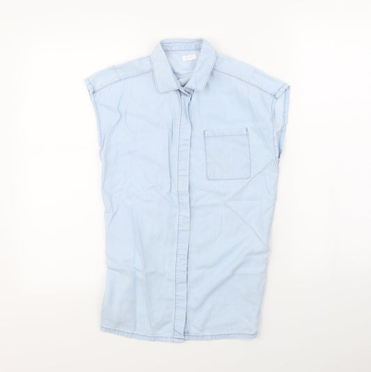 NEXT Girls Blue   Basic Button-Up Size 7 Years