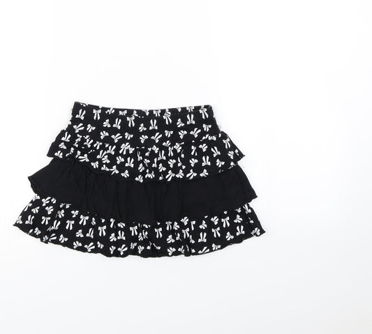 Preworn Girls Black   Mini Skirt Size 6 Years