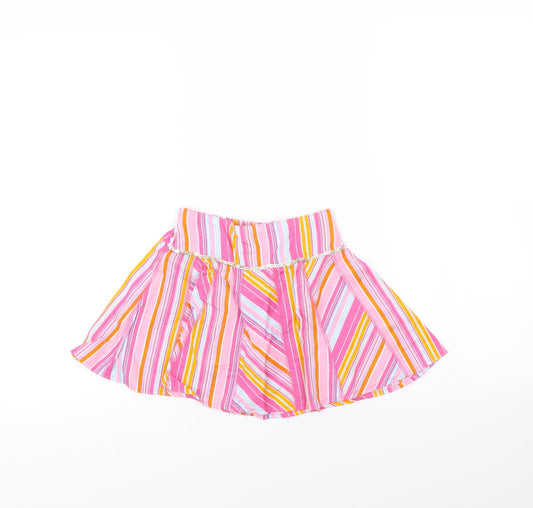 H&T Girls Multicoloured Striped  Mini Skirt Size 4 Years