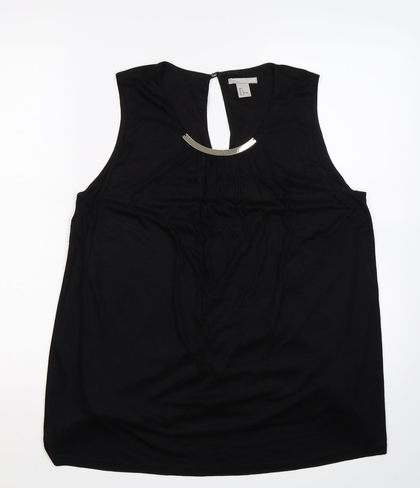 H&M Womens Black   Basic Blouse Size L