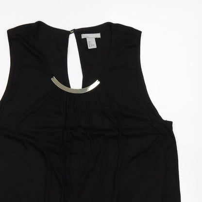 Preloved H&M Womens Black   Basic Blouse Size L - Detail