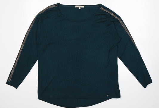 Wishbone Womens Green  Knit Pullover Jumper Size S