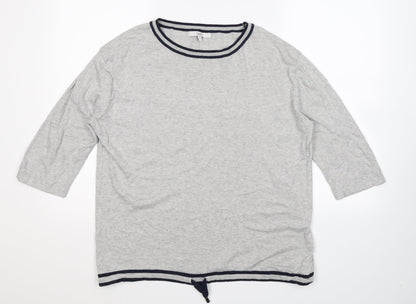 Preloved NEXT Womens Grey  Knit Pullover Jumper Size 12 - Front