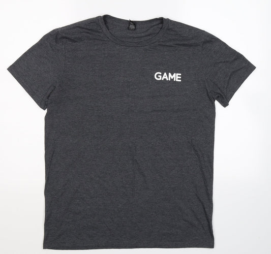 Anvil Mens Grey    T-Shirt Size M