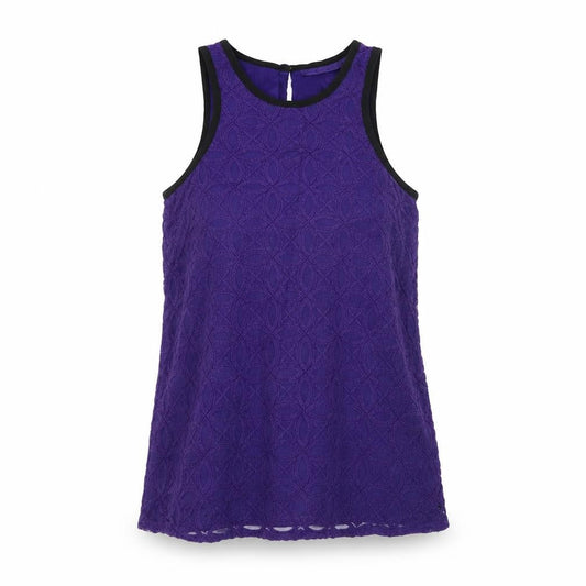 Next Womens Purple   Basic Blouse Size 8  - lace detail