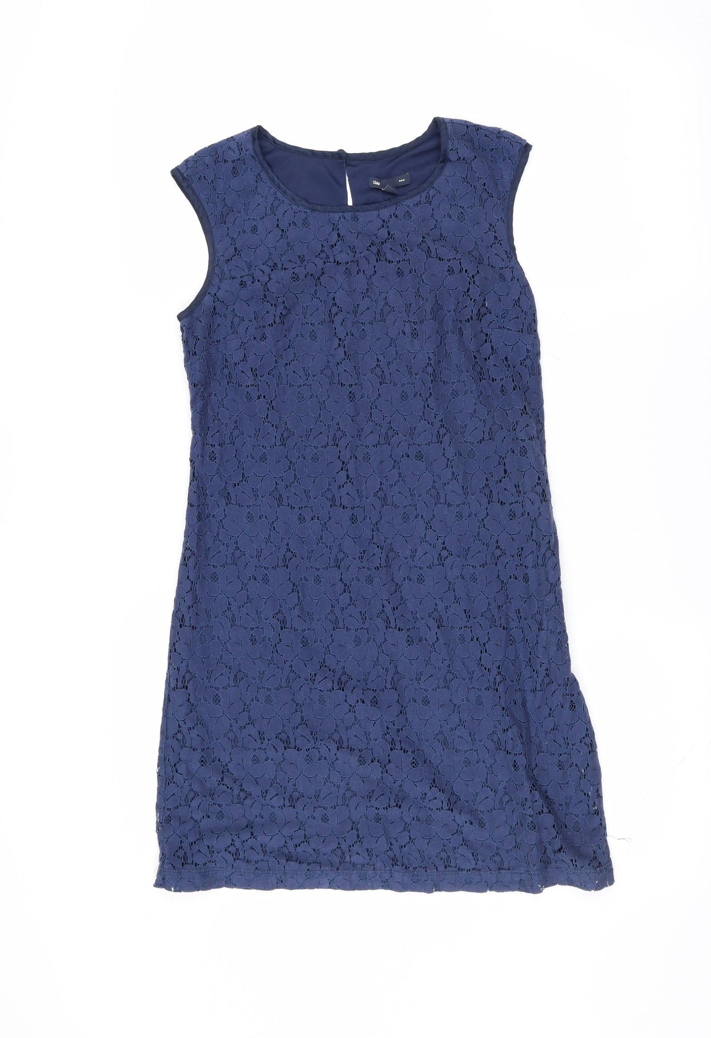Gap Womens Blue Floral  Shift  Size S  - Lace Layer