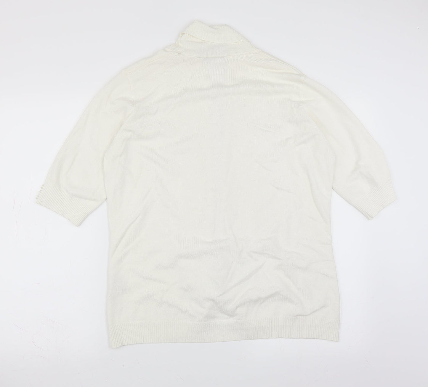 EWM Womens White   Cape Jumper Size L