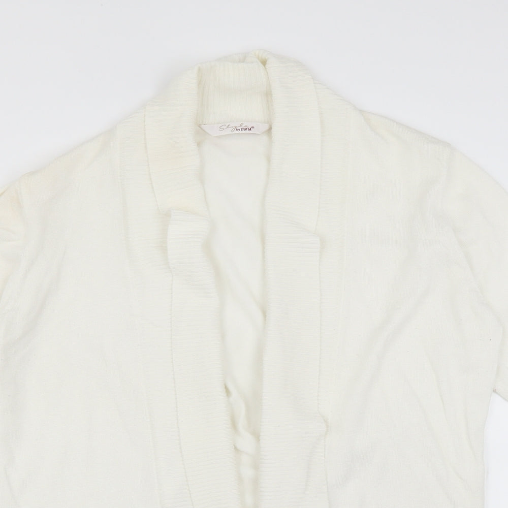 EWM Womens White   Cape Jumper Size L