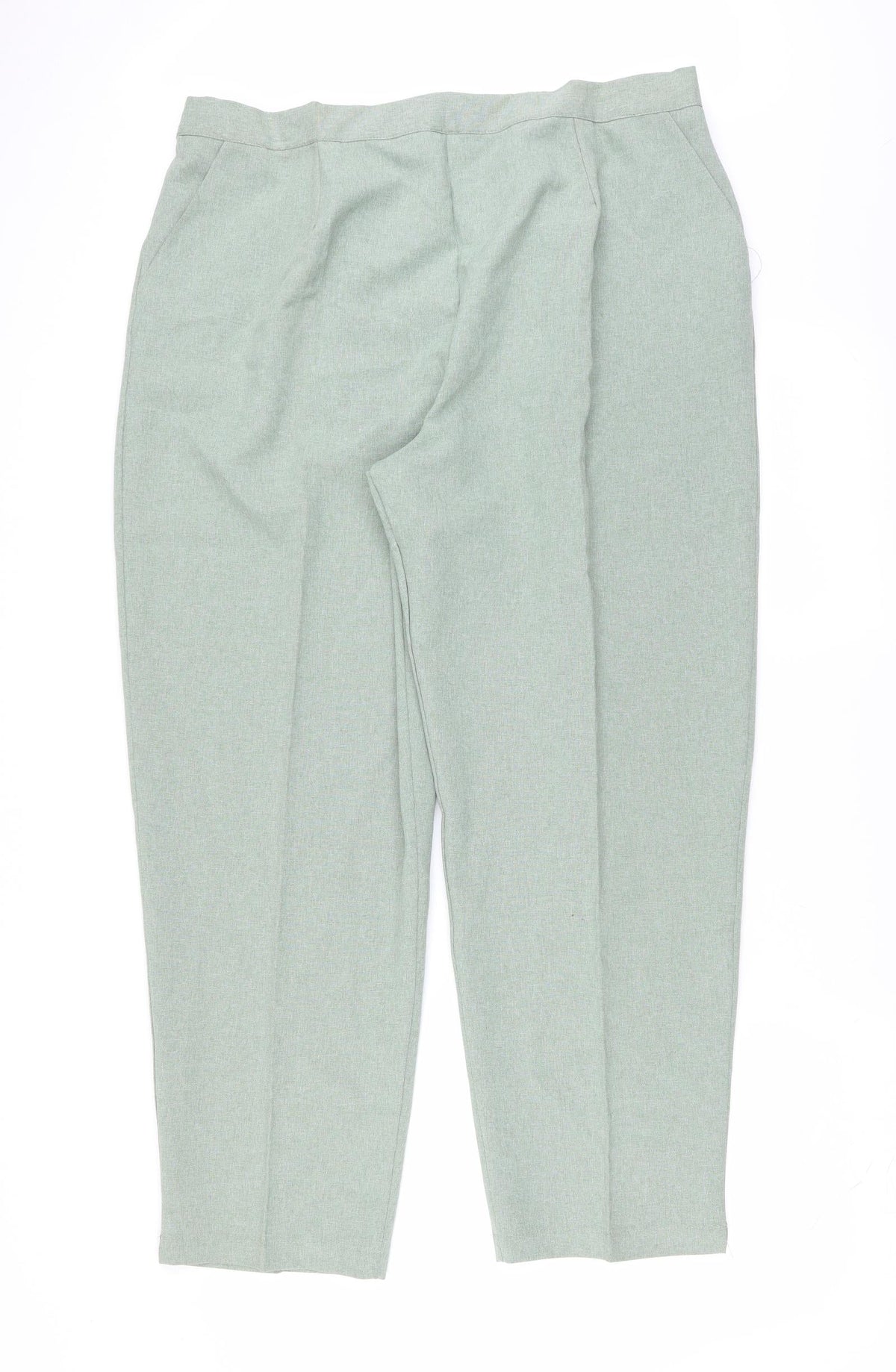 Preworn Womens Green   Trousers  Size 24 L29 in - pleated front