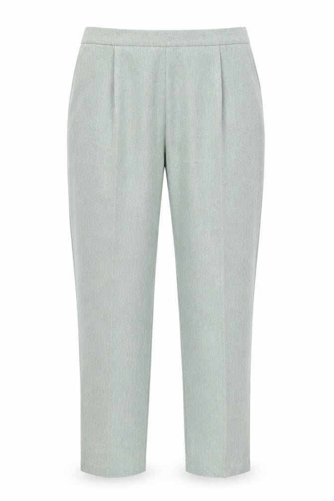 Preworn Womens Green   Trousers  Size 24 L29 in - pleated front
