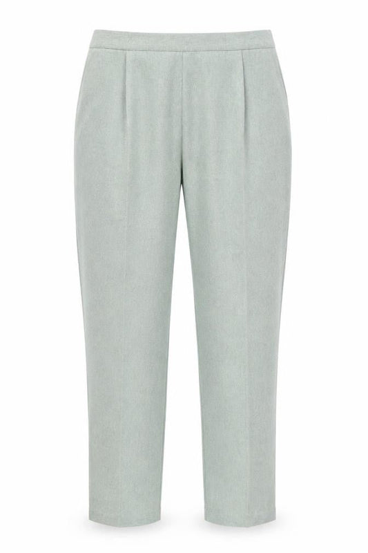 Preworn Womens Green   Trousers  Size 24 L29 in - pleated front