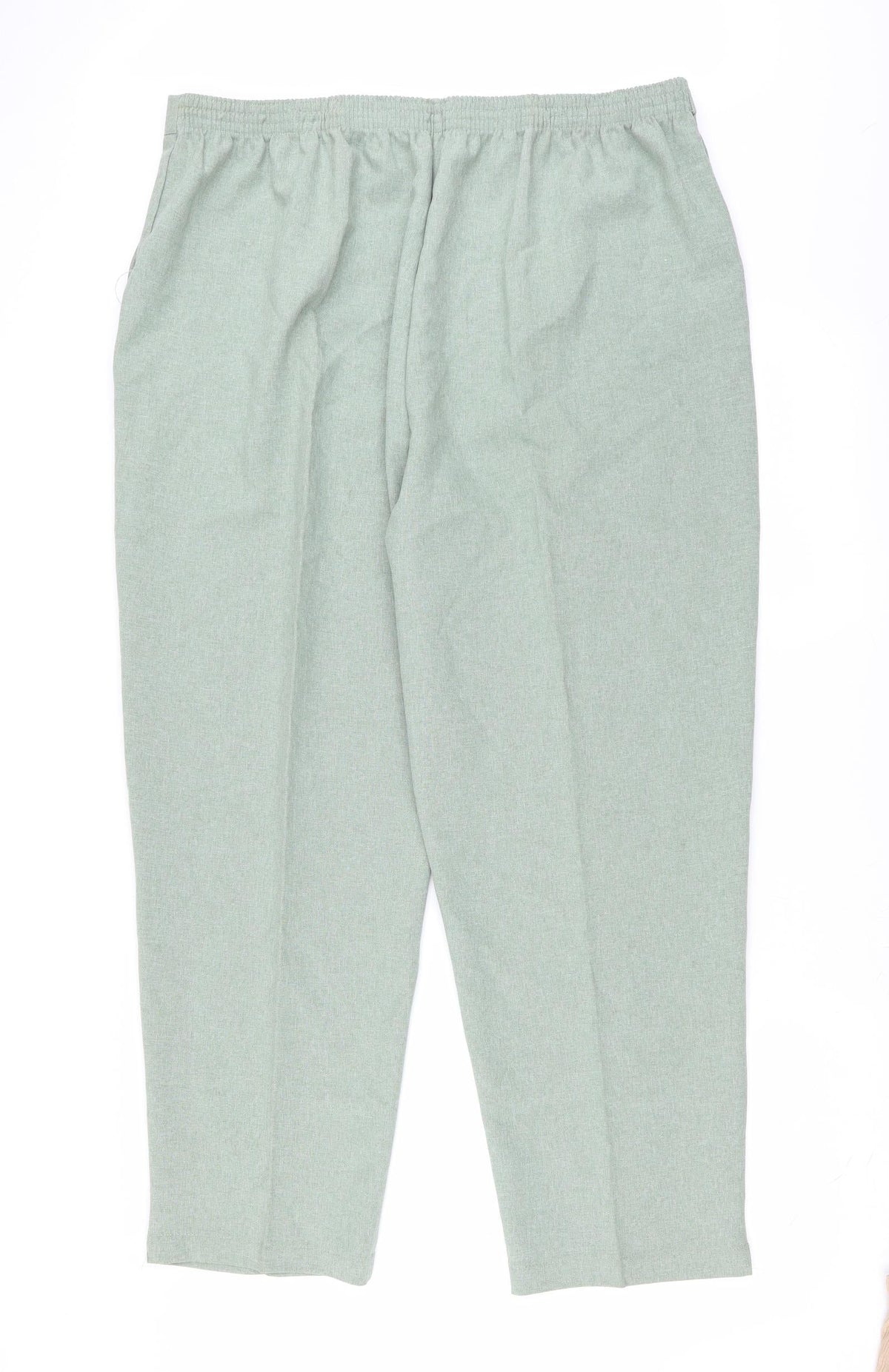 Preworn Womens Green   Trousers  Size 24 L29 in - pleated front