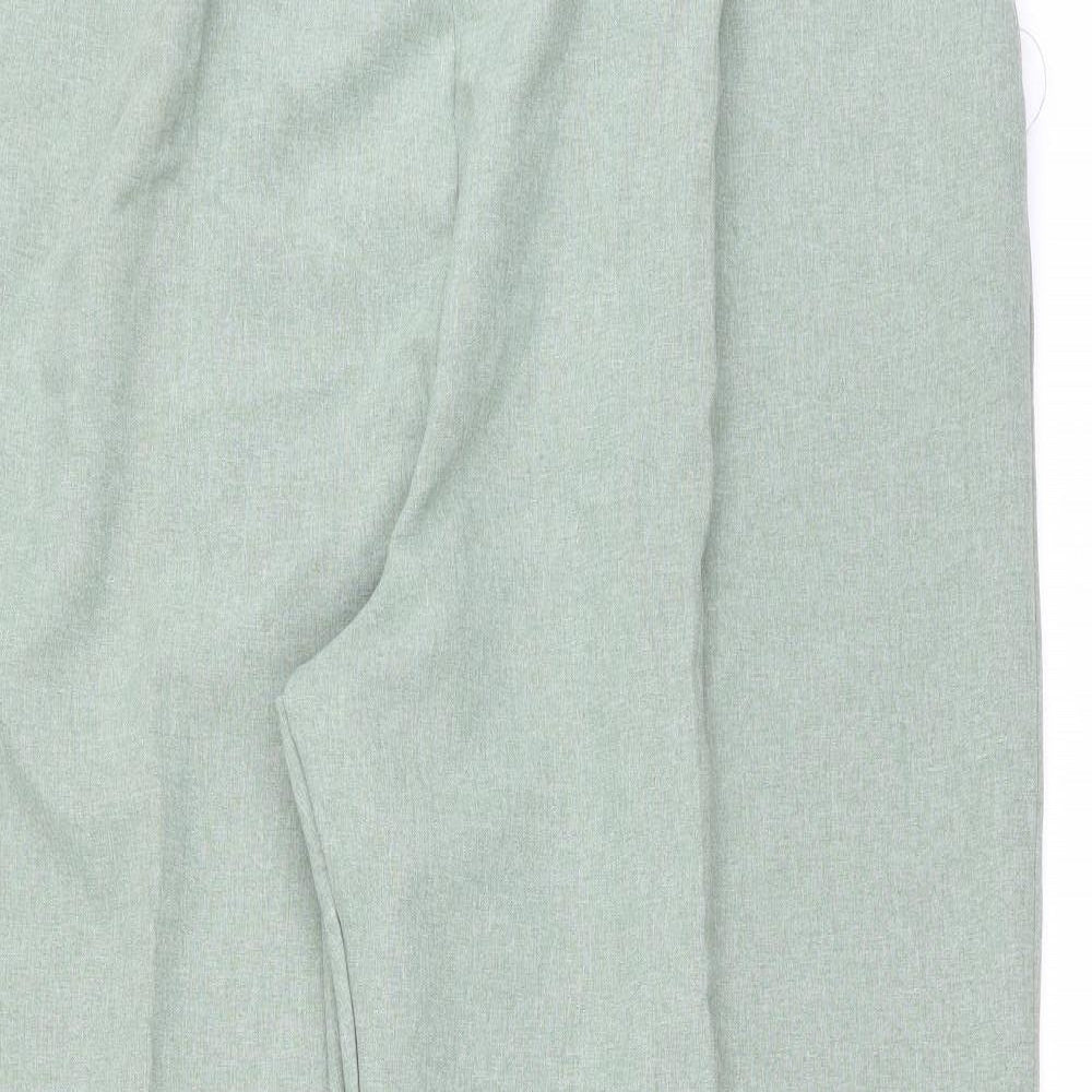 Preworn Womens Green   Trousers  Size 24 L29 in - pleated front