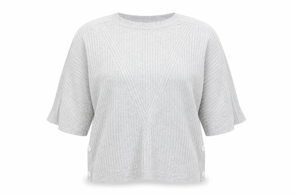 Marks & Spencer Womens Grey   Pullover Jumper Size M  - buttons side detail