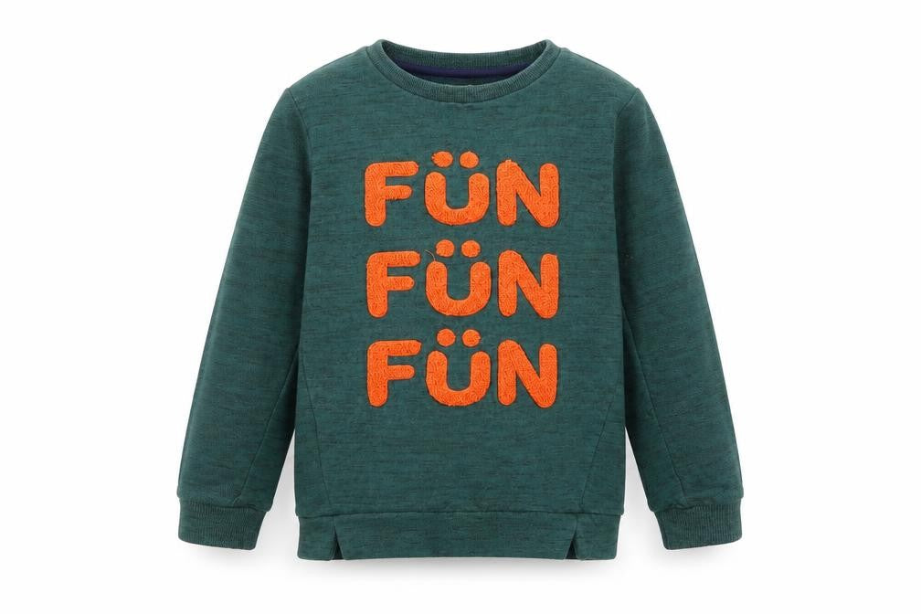 George Boys Green   Pullover Sweatshirt Size 5-6 Years  - fun fun fun