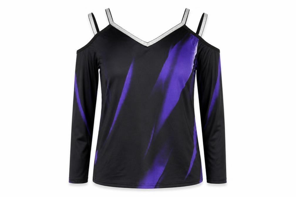 SHEILAY Womens Black   Basic Blouse Size S  - cold shoudler