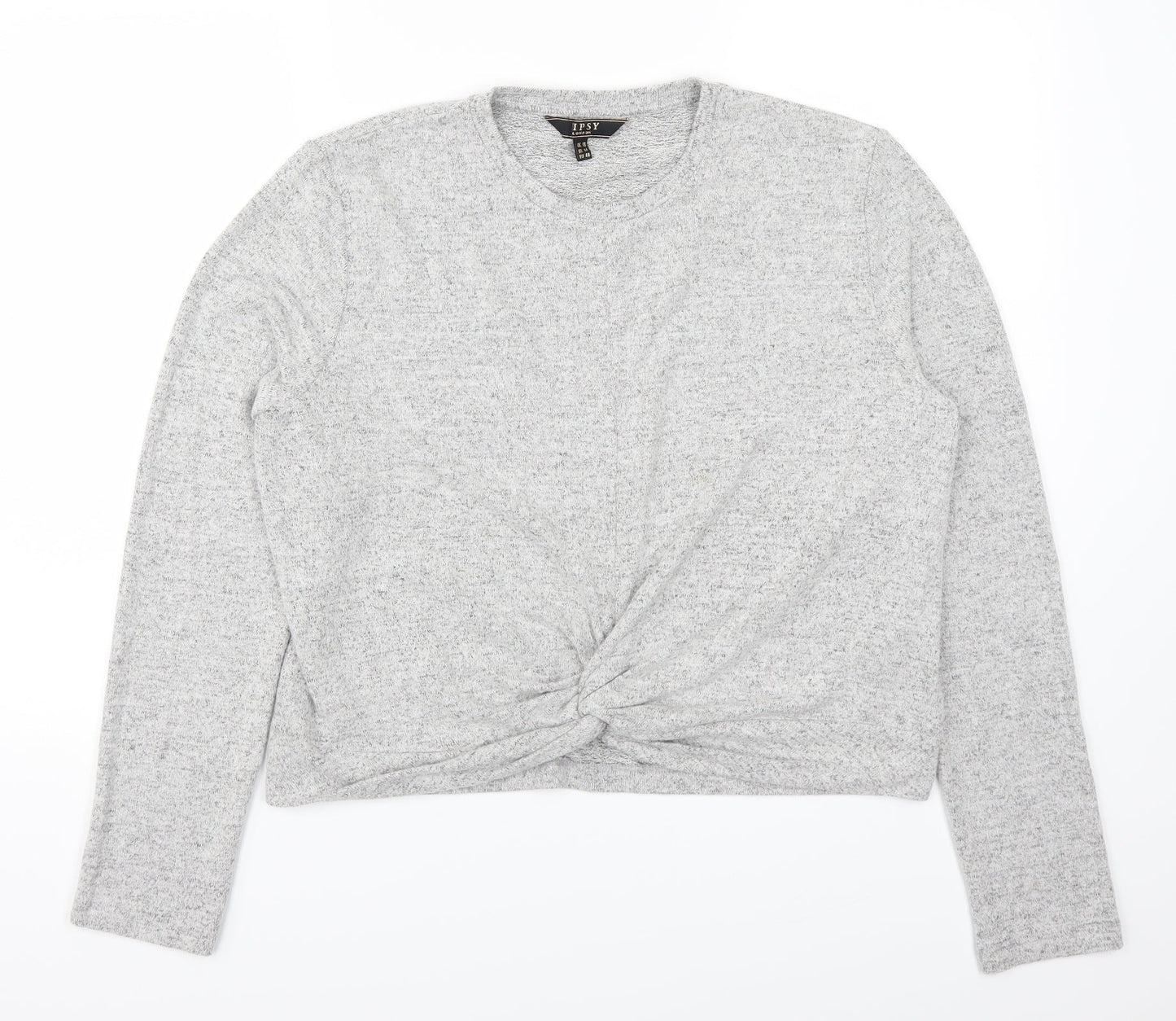 Lipsy Womens Grey Solid  Top Pyjama Top Size 18  - Twist Front