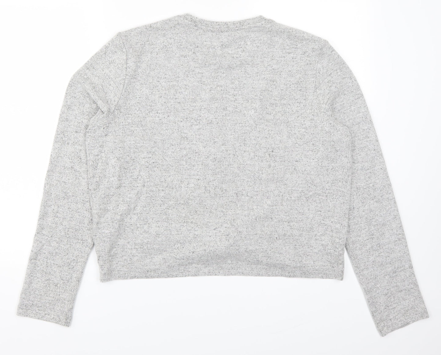 Lipsy Womens Grey Solid  Top Pyjama Top Size 18  - Twist Front